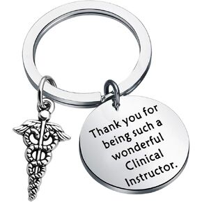BAUNA Nursing Instructor Key Ring Idea for Nurse Clinical Instructor Keychain
