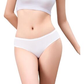 Women's Disposable Underwear for Travel 10 pack White,Pure Cotton Ladies Briefs Panties
