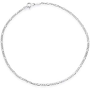 ARGENTO REALE 925 Sterling Silver Figaro Link Chain Necklace - 1.5MM 2MM Silver Figaro Link Necklace for Pendants Women Girls Boys 18-30