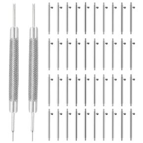 Honbay 40PCS L 22mm Dia 1.5mm Stainless Steel Quick Release Spring Bars Pins Watch Replacement Band Strap Link Pins Watch Lugs with 2PCS Double Tip Watch Band Remove Tool Spring Bar Repair Tool