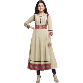 Yash Gallery Women's Indian Tunic Cotton Regular Anarkali kurta for Women