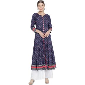 Yash Gallery Women's Floral Printed Anarkali kurta