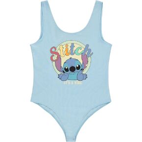 Disney Ladies Lilo and Stitch Bodysuit - Ladies Classic Lilo and Stitch Shapewear Bodysuit Racer Back Tank Top Bodysuit