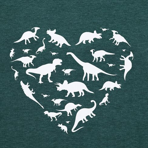 Women Cute Dinosaur Shirts Funny Dinosaurs Graphic Tshirt Short Sleeve Loose Casual Tee Tops in Saudi Arabia