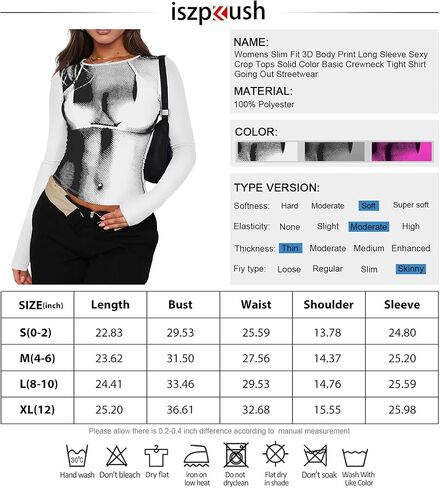 المرأة سليم صالح ثلاثية الأبعاد الجسم طباعة كم طويل مثير المحاصيل القمم بلون الأساسية Crewneck ضيق قميص الخروج الشارع الشهير in Saudi Arabia