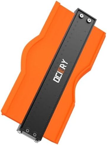 مقياس محيطي (5 بوصة) قفل قابل للتعديل، أدوات وتحسين المنزل، أدوات النجارة، أداة قياس، هدايا عيد الميلاد للرجال ملف تعريف قابل للتعديل للنسخ الدقيق للأشكال غير المنتظمة (برتقالي) in Kuwait