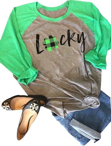 St Patricks Day Shirt Women Lucky Irish Shamrock Paddy's Day Clothes Top in Saudi Arabia