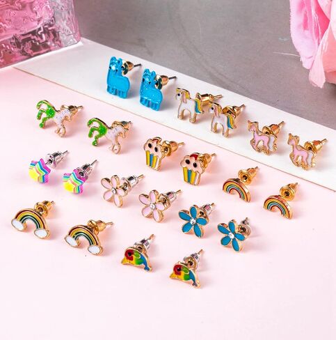 49-60 زوجًا من الأقراط المرصعة للفتيات الأقراط المضادة للحساسية أقراط متدلية لطيفة للفتيات المراهقات مجموعة أقراط متنوعة مع عمود من الفولاذ المقاوم للصدأ in Kuwait