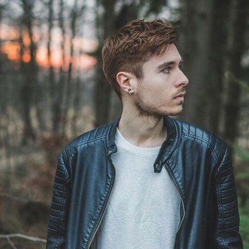 JOERPH Black Lightning Stud Earrings 925 Sterling Silver Lightning Bolt Earrings for Women Men in Kuwait