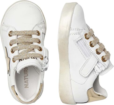 Naturino Girl's Annie Zip (Toddler/Little Kid) White/Platinum EU 27 (US 10.5 Little Kid) M in Saudi Arabia