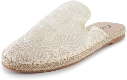 Women's Comfortable Open Toe Espadrille Slide Sandals in Kuwait