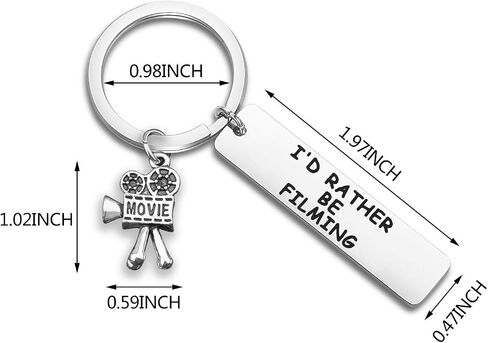 Movie Camera Keychain I'd Rather Be Filming Jewelry Gift For Director Videographer Writer in Saudi Arabia