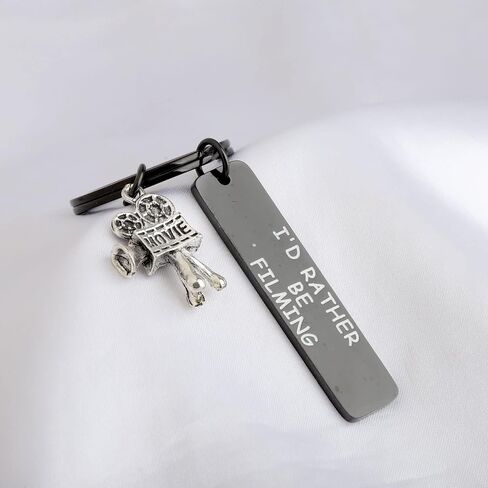 Movie Camera Keychain I'd Rather Be Filming Jewelry Gift For Director Videographer Writer in Saudi Arabia