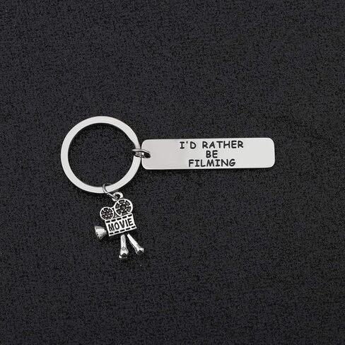 Movie Camera Keychain I'd Rather Be Filming Jewelry Gift For Director Videographer Writer in Saudi Arabia