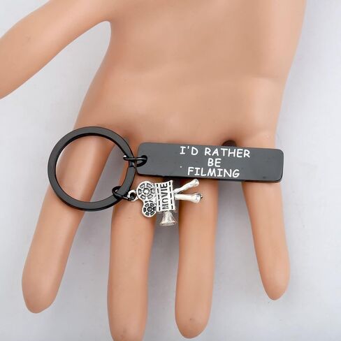 Movie Camera Keychain I'd Rather Be Filming Jewelry Gift For Director Videographer Writer in Saudi Arabia