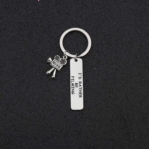 Movie Camera Keychain I'd Rather Be Filming Jewelry Gift For Director Videographer Writer in Saudi Arabia