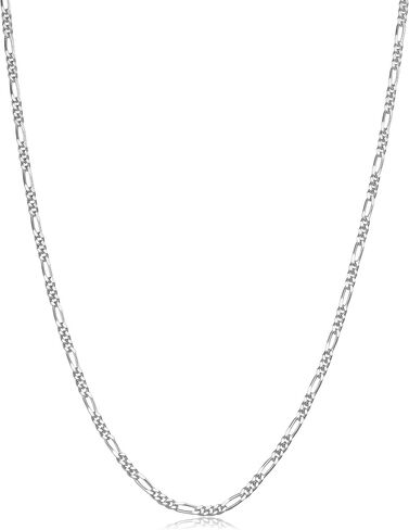ARGENTO REALE 925 Sterling Silver Figaro Link Chain Necklace - 1.5MM 2MM Silver Figaro Link Necklace for Pendants Women Girls Boys 18-30 in Saudi Arabia