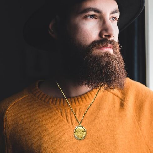 Anwlki Saint Christopher Necklace St Christopher Medal Bless Safety Religion Pendant Gift for Men, Women, Family, Parent, Friend in Saudi Arabia