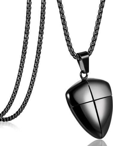 LOYALLOOK قلادة الصليب الأسود للنساء الكتاب المقدس الآية الصليب قلادة سلسلة دينية ذات مغزى الفولاذ المقاوم للصدأ العلم الأمريكي سلسلة قلادة الصليب in Kuwait