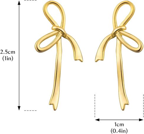 HAISWET 925 أقراط من الفضة الاسترليني على شكل فيونكة أقراط على شكل فيونكة للنساء والفتيات in Kuwait