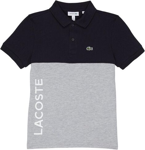 Lacoste Boys' Kid's Short Sleeve Color Block Petit Pique Polo Shirt in Saudi Arabia