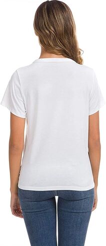 قمصان نسائية بأكمام قصيرة وربطة عنق وأزرار سفلية من Henley قمصان صيفية كاجوال تونيك تي شيرت in Kuwait