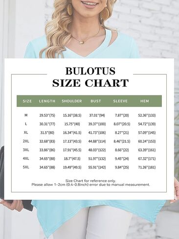 Bulotus Womens Summer Short Sleeve Tunic Dressy Casual Spring 3 4 Sleeve Shirt Cut Out V Neck Long Tops Beach Vacation in Kuwait