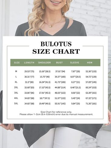 سترة نسائية قصيرة الأكمام من Bulotus، فتحة رقبة على شكل حرف V، كاجوال فضفاضة وطويلة in Kuwait