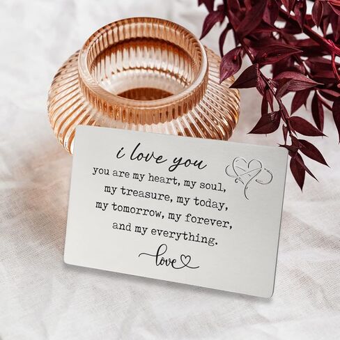 بطاقة إدراج محفظة مذكرة الحب، بطاقة إدراج المحفظة المحفورة للرجال، له، صديقها، عيد الحب، الذكرى السنوية للزفاف، عيد الميلاد، هدايا عيد الميلاد، هدية عيد الميلاد قبل النشر WC5 in Kuwait