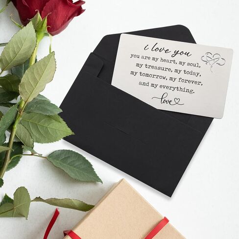 بطاقة إدراج محفظة مذكرة الحب، بطاقة إدراج المحفظة المحفورة للرجال، له، صديقها، عيد الحب، الذكرى السنوية للزفاف، عيد الميلاد، هدايا عيد الميلاد، هدية عيد الميلاد قبل النشر WC5 in Kuwait