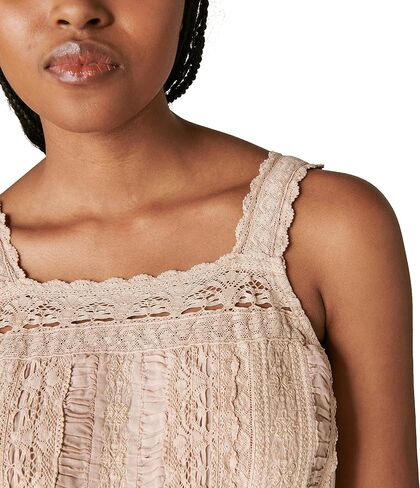 Lucky Brand Women's Vintage Embroidered Lace Bubble Tank in Kuwait