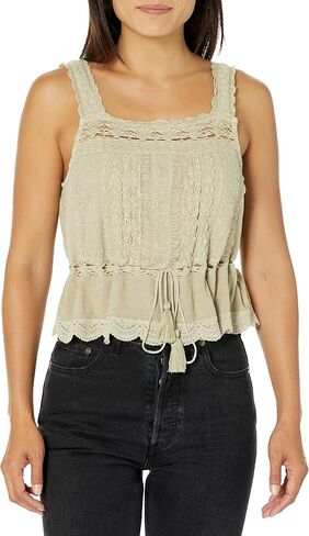 Lucky Brand Women's Vintage Embroidered Lace Bubble Tank in Saudi Arabia