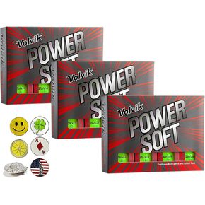 Volvik Power Soft Explosive Ball Speed Golf Balls 3 Dozen Bundle Gift Set