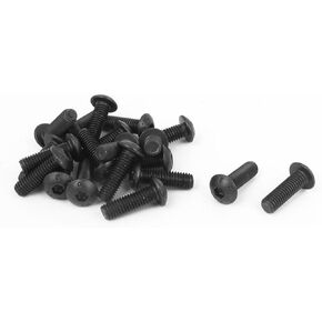 uxcell M5 x 16mm Alloy Steel Hex Socket Button Head Screws Black 20Pcs