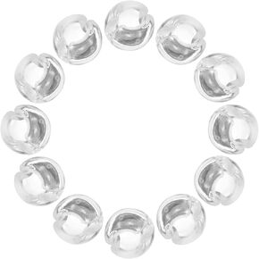 Unomor 12Pcs Roller Shades Bead Chain Crimp Stop Clear Beaded Chain Stop Blind Control Chain Ball Stoppers Beaded Chain Stop Lock Ball Blinds Bead Accessories