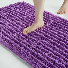 FLOLEOPA Soft Plush Microfiber Bathroom Rugs, Absorbent Bath Rugs Non Skid Machine Wash Dry Bath Mats for Tub,Shower and Bath Room Floor Mats(Burnt Orange,17x24 inches)