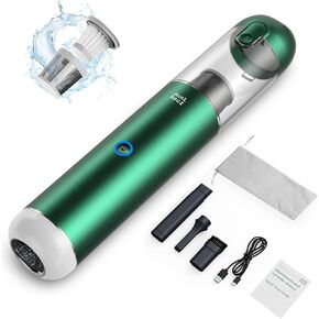 Minthouz 17000Pa Handheld Vacuum - 120W Rechargeable Cordless Car Vacuum Cleaner with LED/SOS Light for Car Home Keyboard