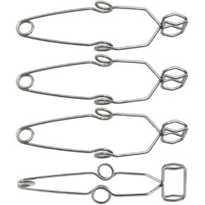 4PCS 142mm Length Laboratory Test Tube Clamps Test Tube Holder Laboratory Rack Clamp Silver Stainless Steel Spring Test Tube Clamp Fit Standard Test Tube