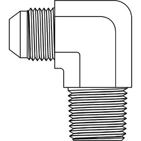 3/8" Male JIC to 1/2" Male Pipe Elbow 90° Hydraulic Adapter