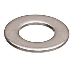 Small Parts 18-8 Stainless Steel Flat Washer, Plain Finish, Meets DIN 9021, M3 Hole Size, 3.2mm ID, 9mm OD, 0.8mm Nominal Thickness (Pack of 100)