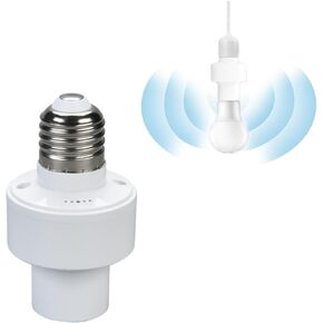 Motion Sensor Light Socket, Radar Motion Screw LED CFL Incandescent Bulb Adapter, Outdoor Indoor Garage Light, for Basement