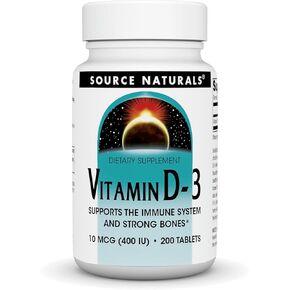 Source Naturals Vitamin D-3 400 IU 200 tablets