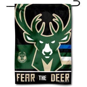 Milwaukee Bucks Fear the Dear Double Sided Garden Flag