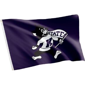 Desert Cactus Kansas State University Flag Wildcats K-State Flag Banners 100% Polyester Indoor Outdoor 3x5 feet Flags (Style 2)