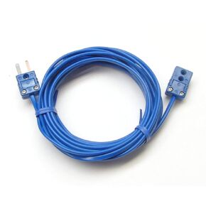 T-Type Thermocouple Extension Cable Wire with Miniature Mini Thermocouple Connectors 12 ft (= 4 Yard) Long