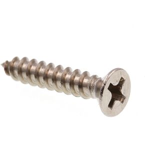 Prime-Line 9016242 Sheet Metal Screw, Self-Tapping, Flat Head Phillips, #6 X 3/4 in, Grade 18-8 Stainless Steel, Pack of 25