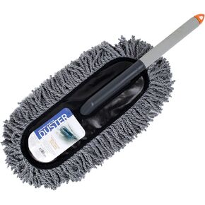 Microfiber Hand Duster for Cleaning with Handle, 20" Long Pole Dusters for Car Interior and Exterior, Home, Blinds, Ceiling Fan, Desk, Electronics, Washable Head