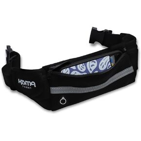 Kisma Cycling Fanny Pack and Waist Pouch for Biking, Cyclists, Running, and Fitness, Adjustable Strap, Zippered Storage Pockets, and Hands-Free Carrying, Men and Women (Black) in Saudi Arabia