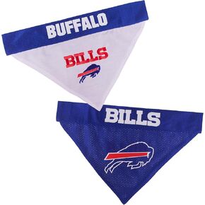 Pets First NFL Buffalo Bills Reversible Bandana Size XX-Large for Dogs & Cats. 2 Sided Sports Bandana, Premium Embroidery Team Logo, Many NFL Teams Available