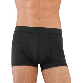 Washable Absorbency Urinary Incontinence Underwear for men Bladder leaks, Breathable Cool Protective Boxer Briefs (Black, Medium)